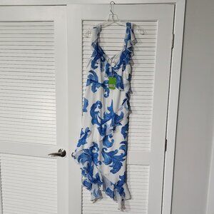 Sam Edelman blue and white midi dress
